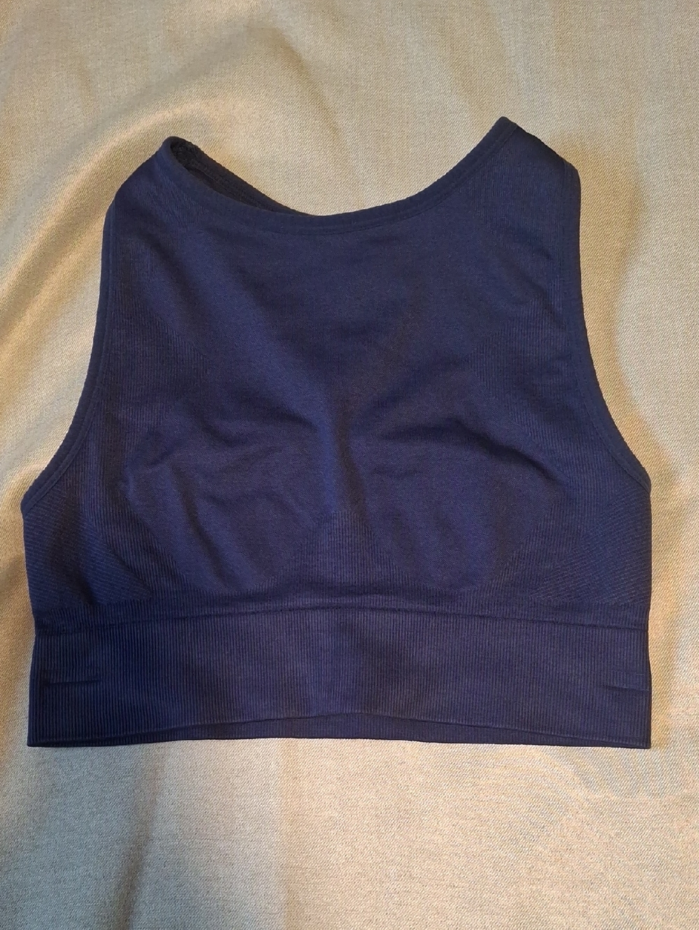 Knix Deep Blue High-Neck Racerback Sports Bra - Size XS